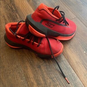 Under Armour Men's Red and Orange Athletic Shoes